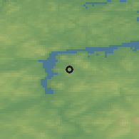 Shaded relief of the 41 km around Murmansk, drawn from the GMTED2010 grid