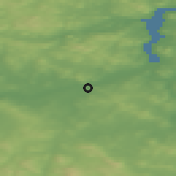 Shaded relief of the 41 km around Murmashi, drawn from the GMTED2010 grid