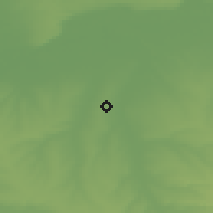 Shaded relief of the 48 km around Neftegorsk, drawn from the GMTED2010 grid