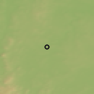 Shaded relief of the 46 km around Nevyansk, drawn from the GMTED2010 grid