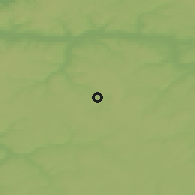 Shaded relief of the 48 km around Nikolsk, drawn from the GMTED2010 grid