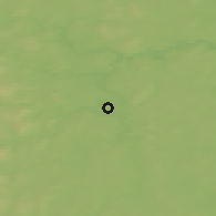 Shaded relief of the 46 km around Nizhnyaya Tura, drawn from the GMTED2010 grid