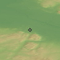 Shaded relief of the 41 km around Norilsk, drawn from the GMTED2010 grid