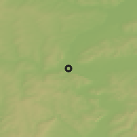 Shaded relief of the 48 km around Novokuznetsk, drawn from the GMTED2010 grid