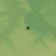 Shaded relief of the 48 km around Novoulyanovsk, drawn from the GMTED2010 grid