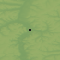 Shaded relief of the 49 km around Novyy Oskol, drawn from the GMTED2010 grid