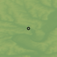 Shaded relief of the 46 km around Nytva, drawn from the GMTED2010 grid