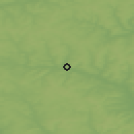 Shaded relief of the 46 km around Ocher, drawn from the GMTED2010 grid