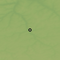 Shaded relief of the 48 km around Plavsk, drawn from the GMTED2010 grid