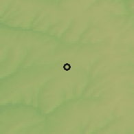 Shaded relief of the 48 km around Priyutovo, drawn from the GMTED2010 grid