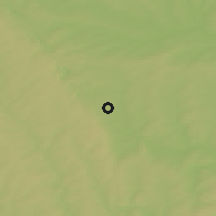 Shaded relief of the 48 km around Prokopyevsk, drawn from the GMTED2010 grid