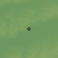 Shaded relief of the 49 km around Pugachyov, drawn from the GMTED2010 grid
