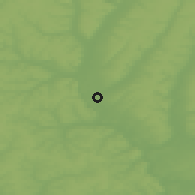 Shaded relief of the 49 km around Razumnoye, drawn from the GMTED2010 grid