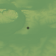 Shaded relief of the 48 km around Roshchinskiy, drawn from the GMTED2010 grid