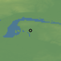 Shaded relief of the 42 km around Salekhard, drawn from the GMTED2010 grid