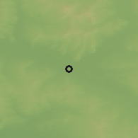 Shaded relief of the 49 km around Saraktash, drawn from the GMTED2010 grid