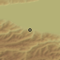 Shaded relief of the 49 km around Baykalsk, drawn from the GMTED2010 grid
