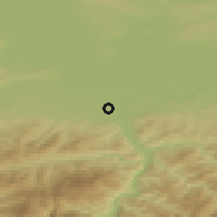Shaded relief of the 48 km around Sayanogorsk, drawn from the GMTED2010 grid