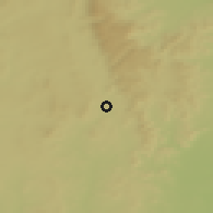 Shaded relief of the 49 km around Baymak, drawn from the GMTED2010 grid
