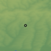 Shaded relief of the 50 km around Shakhty, drawn from the GMTED2010 grid