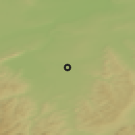 Shaded relief of the 47 km around Sharypovo, drawn from the GMTED2010 grid