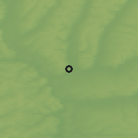Shaded relief of the 49 km around Shebekino, drawn from the GMTED2010 grid