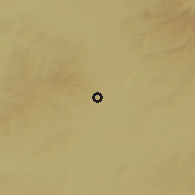 Shaded relief of the 49 km around Sherlovaya Gora, drawn from the GMTED2010 grid