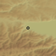 Shaded relief of the 49 km around Slyudyanka, drawn from the GMTED2010 grid