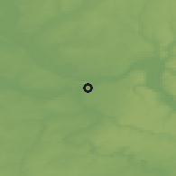 Shaded relief of the 46 km around Sovetsk, drawn from the GMTED2010 grid