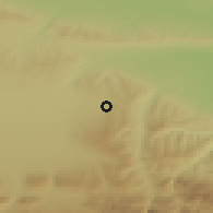 Shaded relief of the 52 km around Surkhakhi, drawn from the GMTED2010 grid