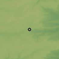 Shaded relief of the 49 km around Svetlyy, drawn from the GMTED2010 grid