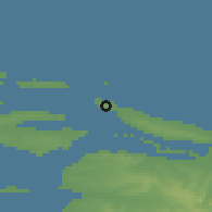 Shaded relief of the 51 km around Temryuk, drawn from the GMTED2010 grid