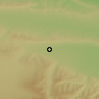 Shaded relief of the 52 km around Troitskaya, drawn from the GMTED2010 grid