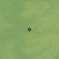 Shaded relief of the 46 km around Berezniki, drawn from the GMTED2010 grid