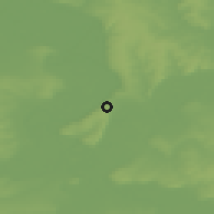 Shaded relief of the 48 km around Ufa, drawn from the GMTED2010 grid