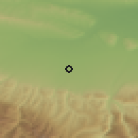 Shaded relief of the 52 km around Urus-Martan, drawn from the GMTED2010 grid