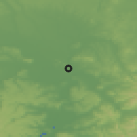 Shaded relief of the 52 km around Ussuriysk, drawn from the GMTED2010 grid