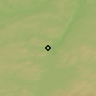 Shaded relief of the 46 km around Ust-Ilimsk, drawn from the GMTED2010 grid