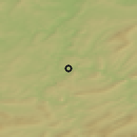 Shaded relief of the 48 km around Ust-Katav, drawn from the GMTED2010 grid