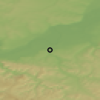 Shaded relief of the 47 km around Beryozovka, drawn from the GMTED2010 grid
