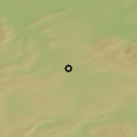Shaded relief of the 47 km around Uzhur, drawn from the GMTED2010 grid