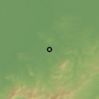 Shaded relief of the 51 km around Vyazemskiy, drawn from the GMTED2010 grid