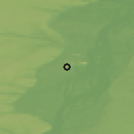 Shaded relief of the 44 km around Yakutsk, drawn from the GMTED2010 grid
