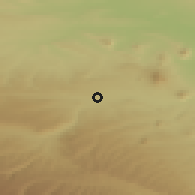 Shaded relief of the 52 km around Yessentuki, drawn from the GMTED2010 grid