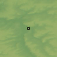 Shaded relief of the 47 km around Zainsk, drawn from the GMTED2010 grid