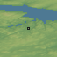 Shaded relief of the 41 km around Zaozyorsk, drawn from the GMTED2010 grid