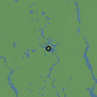 Shaded relief of the 58 km around Dumuria, drawn from the GMTED2010 grid