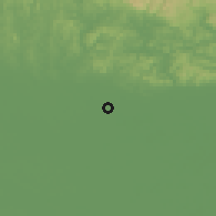 Shaded relief of the 57 km around Haluaghat, drawn from the GMTED2010 grid