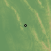 Shaded relief of the 58 km around Kaptai, drawn from the GMTED2010 grid