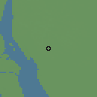 Shaded relief of the 58 km around Lakshmīpūr, drawn from the GMTED2010 grid